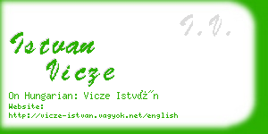 istvan vicze business card